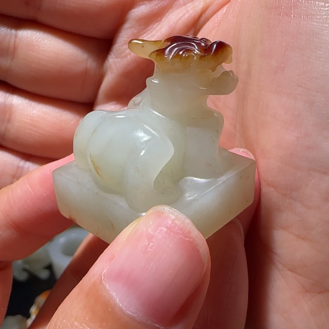 和田玉未镶嵌挂件阿*