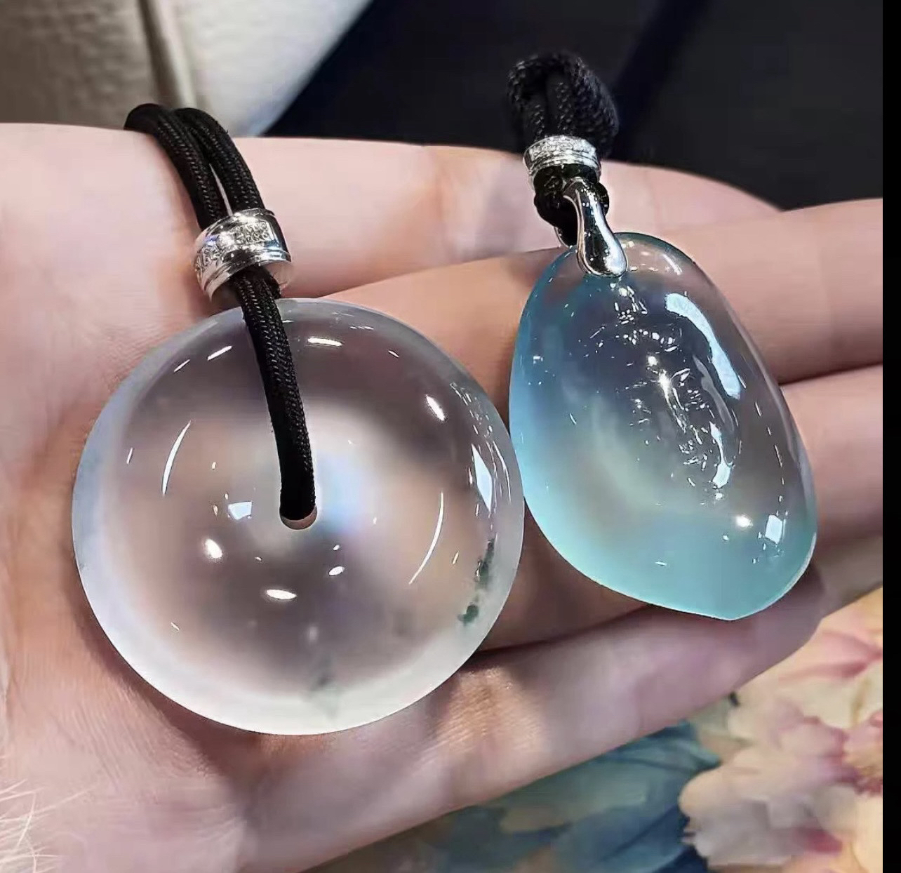 天然翡翠A货高冰吊坠