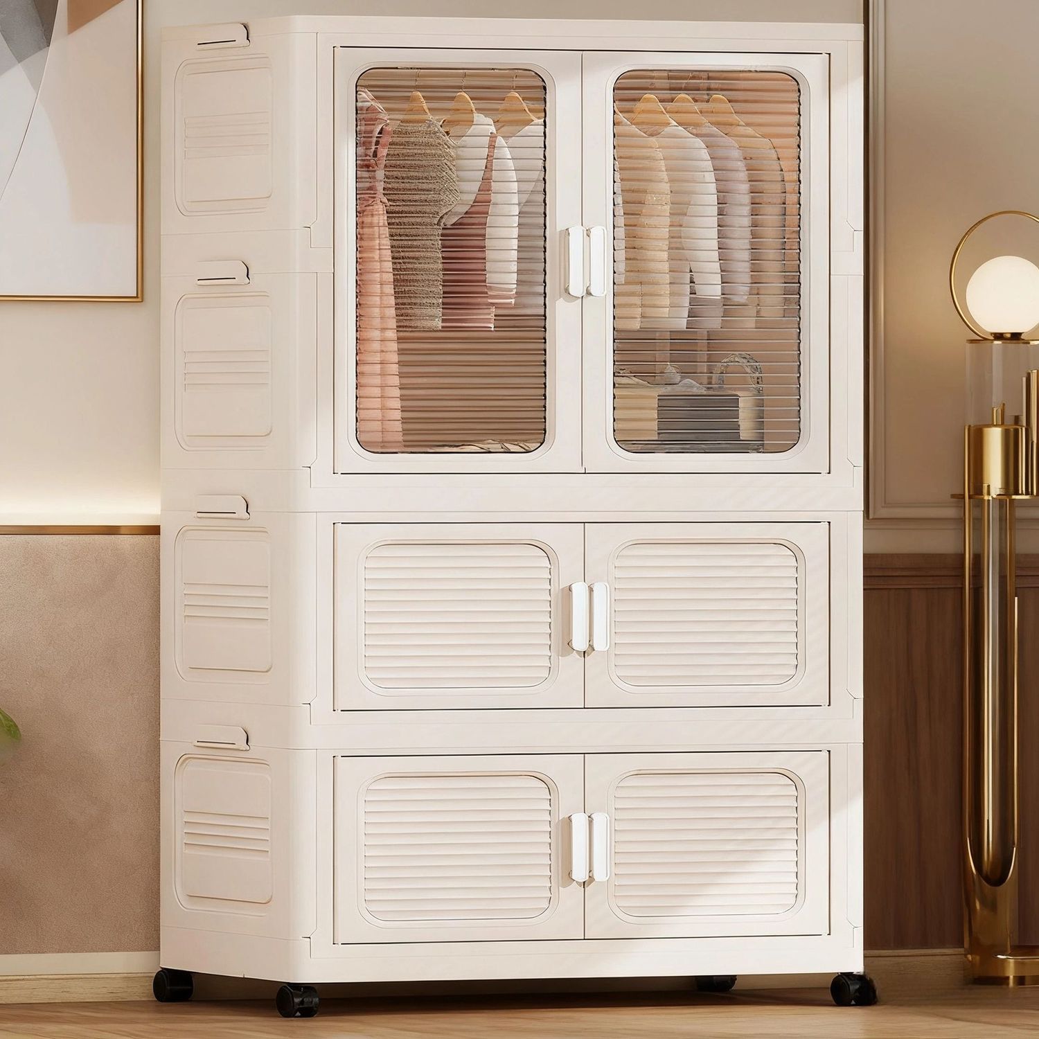 T超大85cm大衣柜折叠收纳箱成人卧室免安装简易衣橱儿童衣柜储物