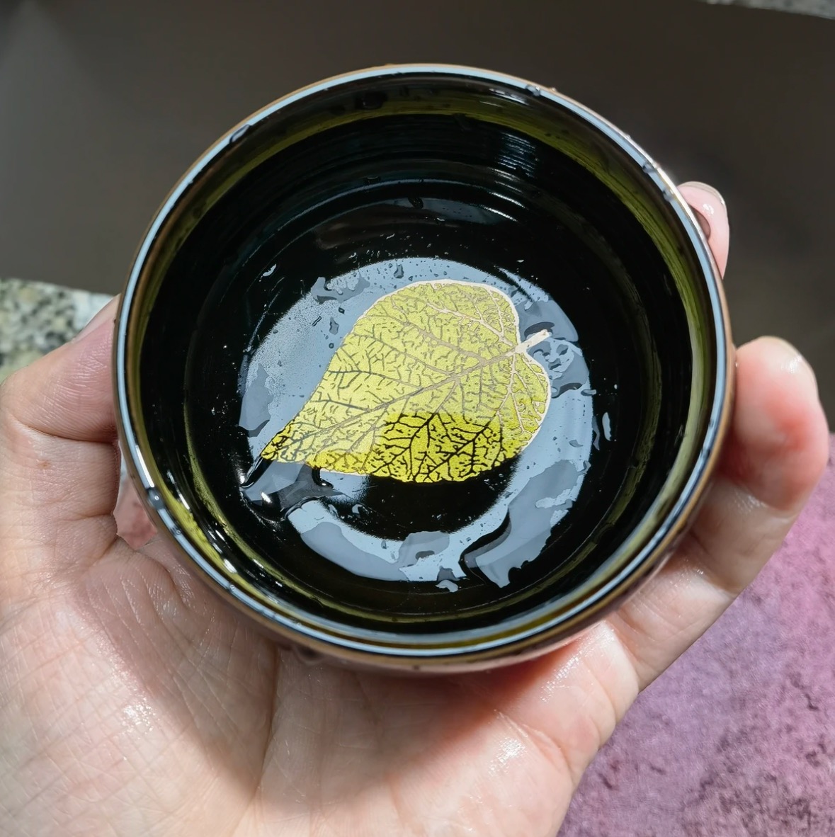 乌金木叶禅定杯高端茶器主人杯品茗杯陶瓷WH062