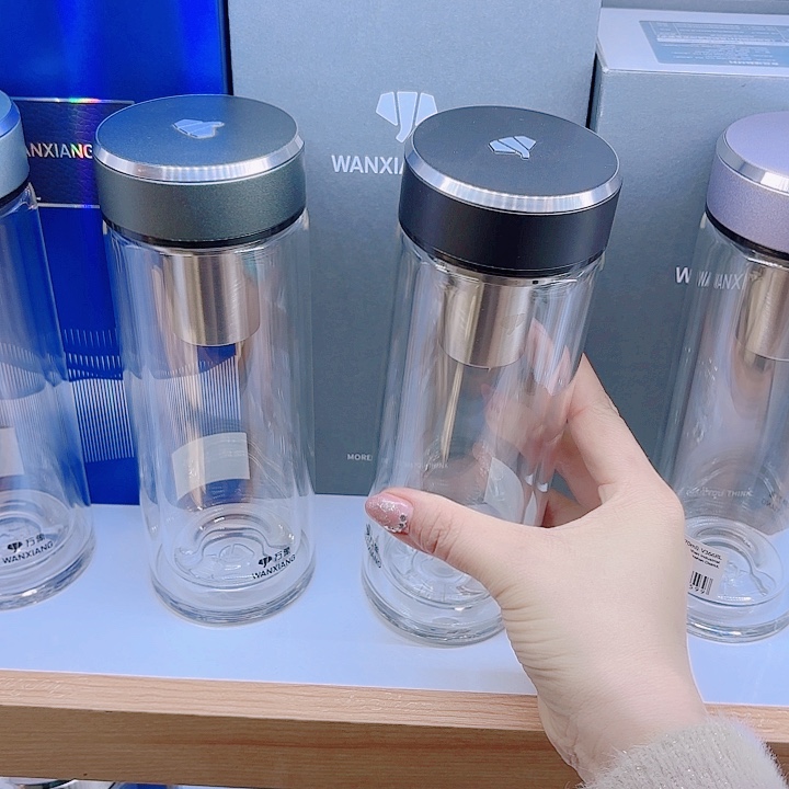 凡***夫万象品牌双层玻璃杯V366-370黑