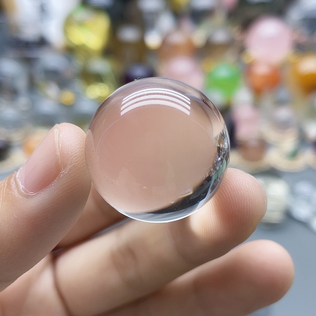 未镶嵌珠宝半成品水晶天然白水晶25.5mm