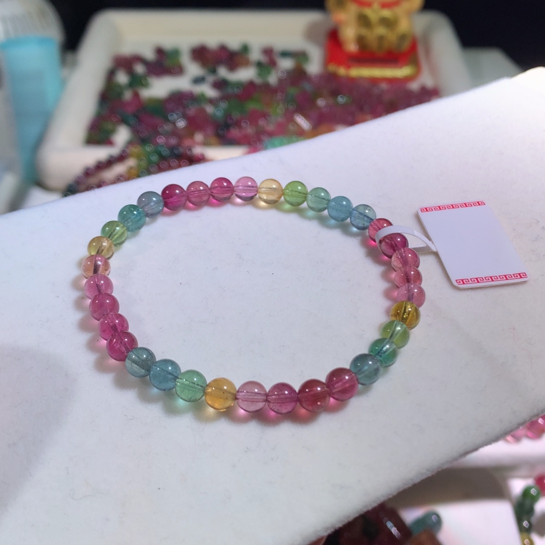 单珠未镶嵌碧玺碧玺