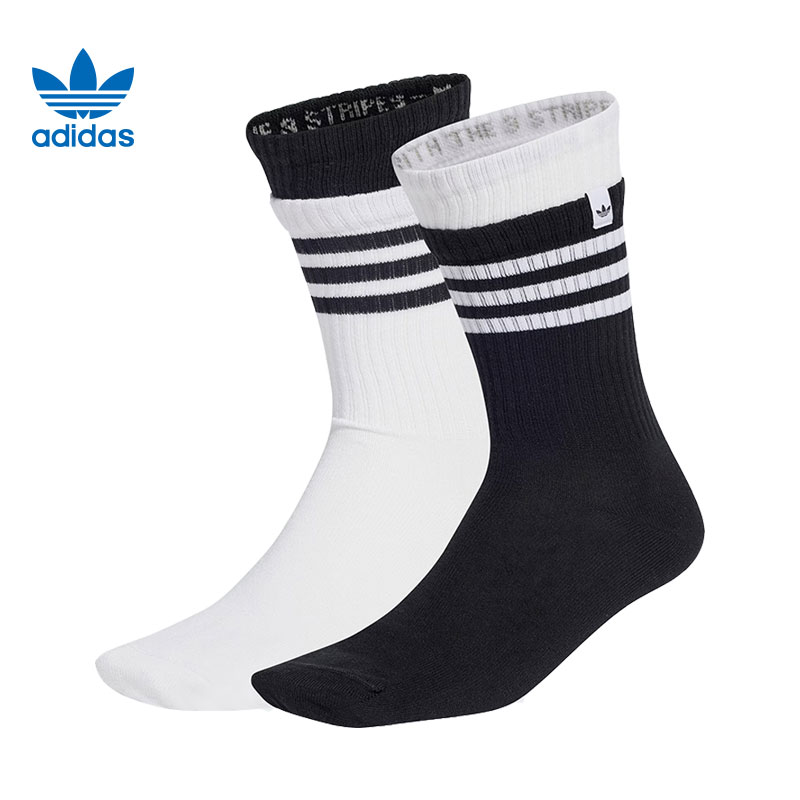 西adidas阿迪达斯三叶草男子运动休闲中筒袜袜子JC8874