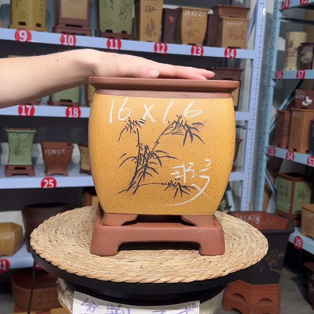 恬心紫砂手工花盆