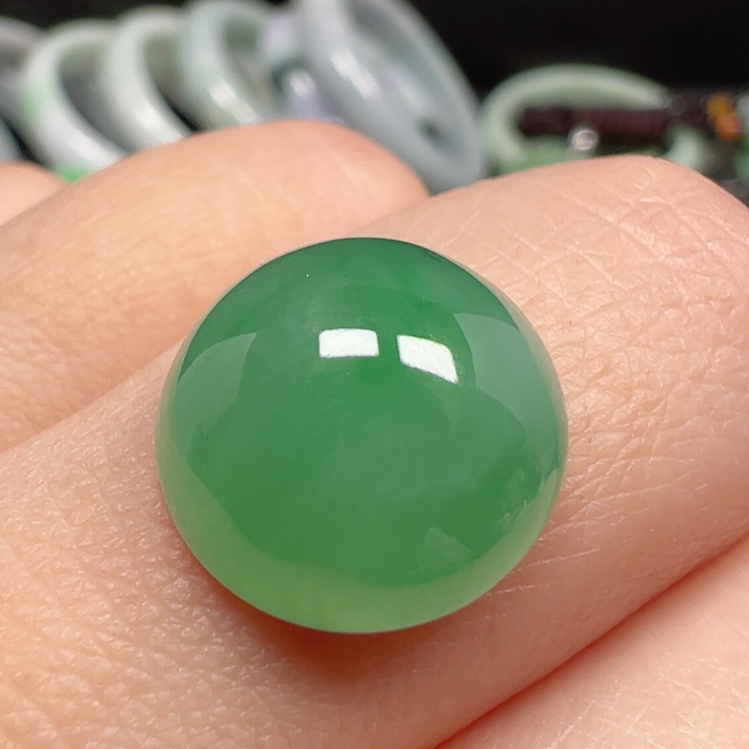 翡翠未镶嵌耳饰蛋面