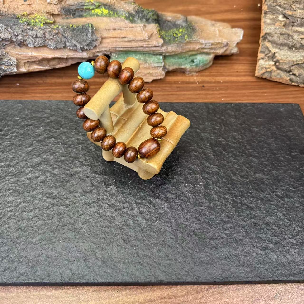 黄花梨手串带松SC114