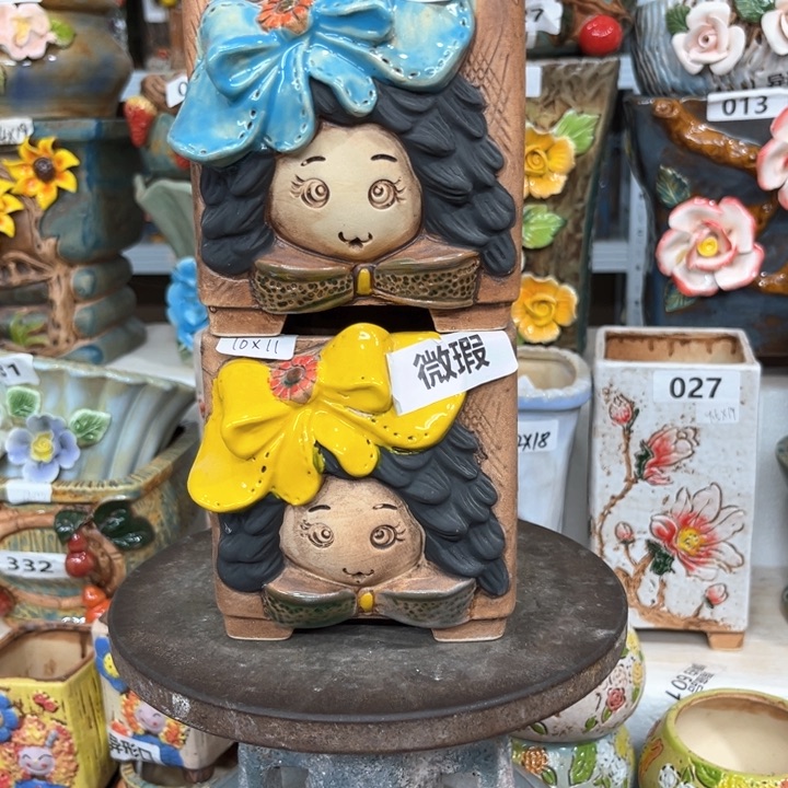 紫砂花盆粗陶材质多肉花盆