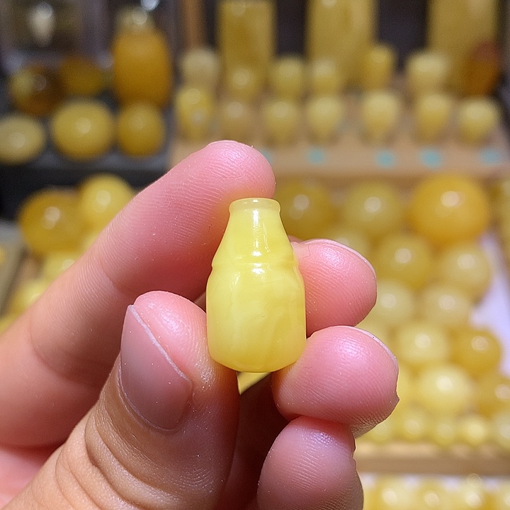裸石蜜蜡未镶嵌天然俄料浓蜡黄白花三通11