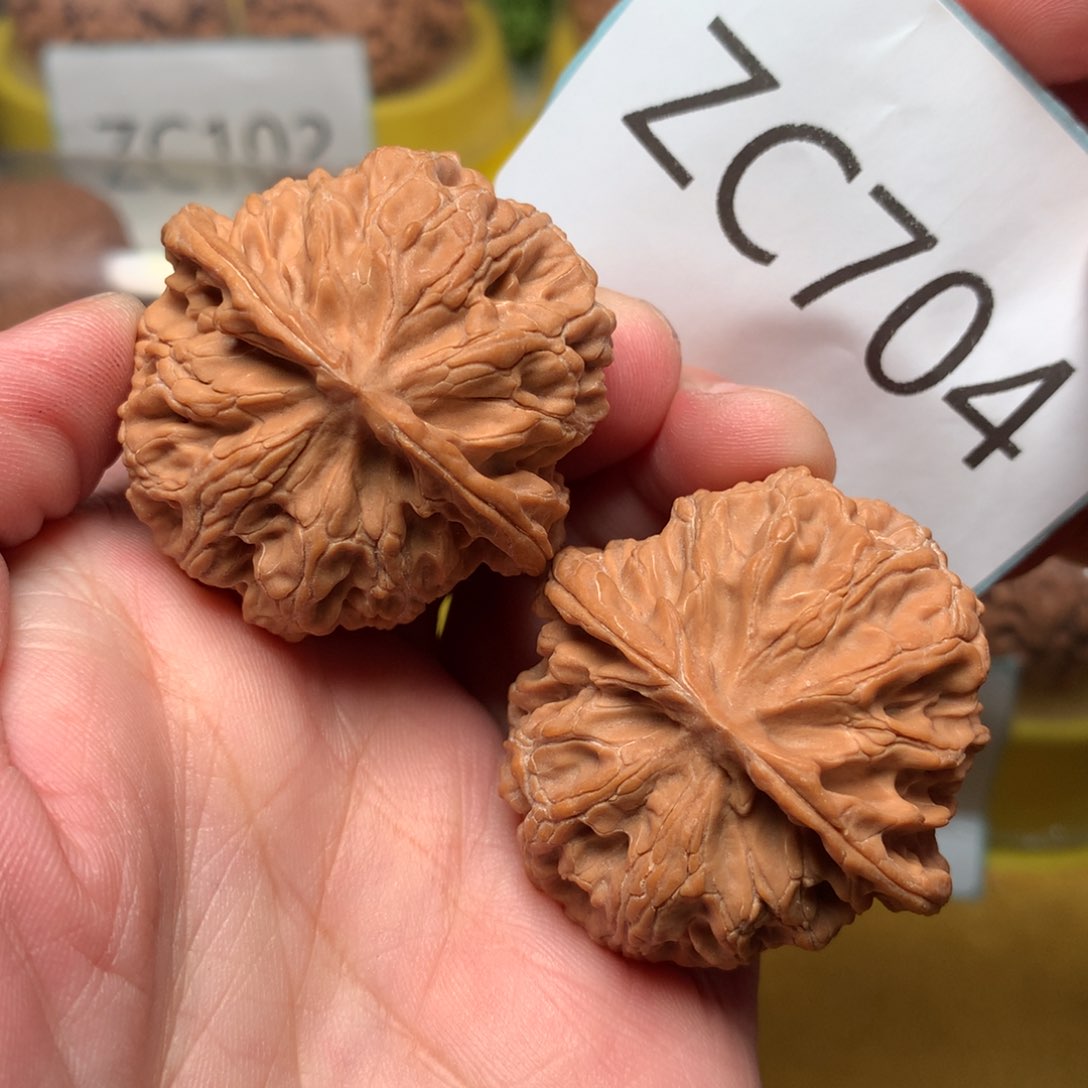 文玩核桃把件红皮苹果40