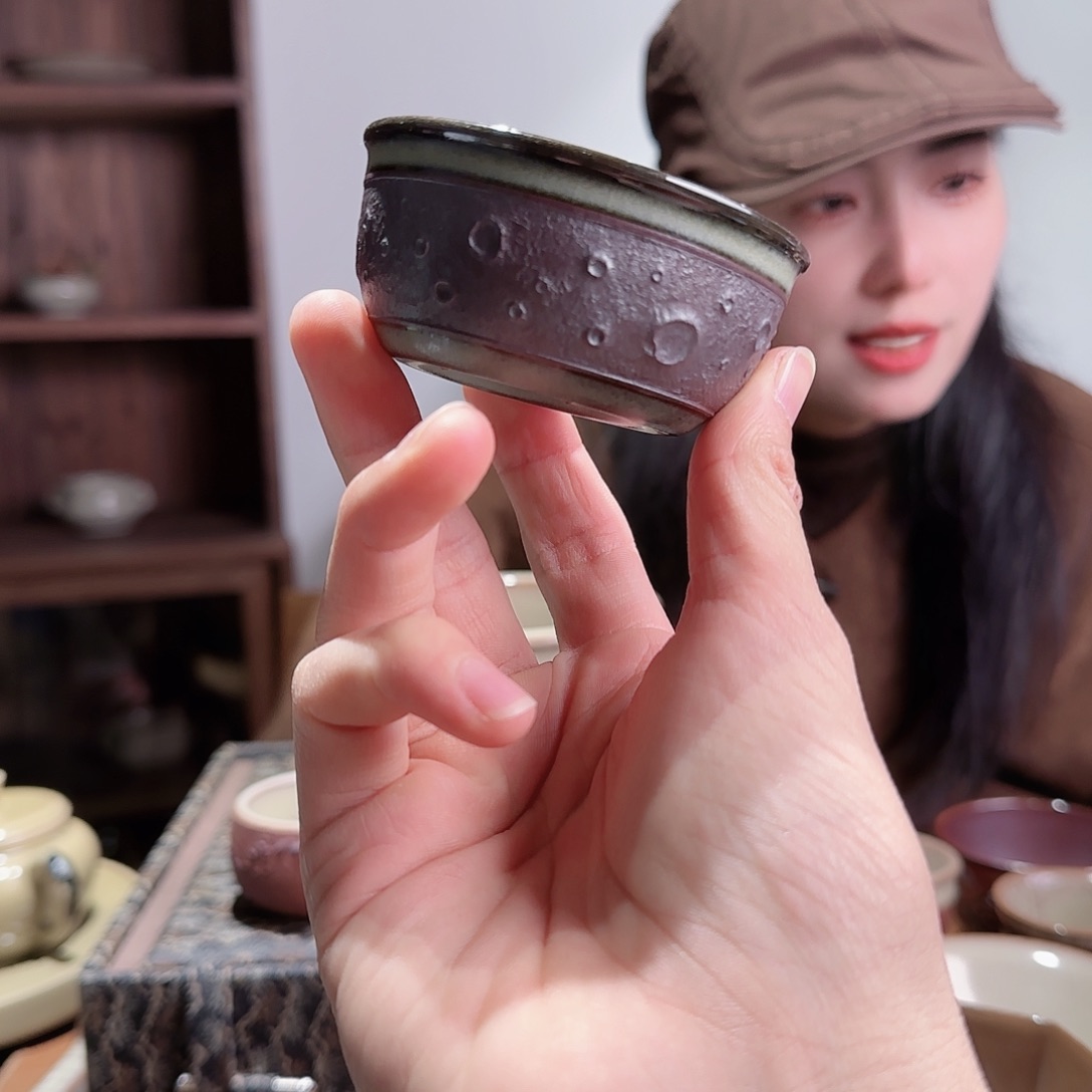 摆件瓷铁胎月球杯