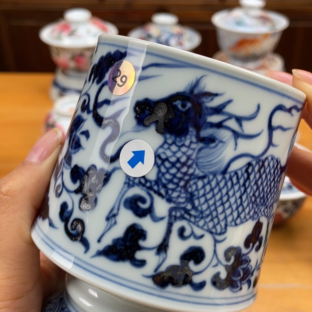 手绘现代茶具非古董