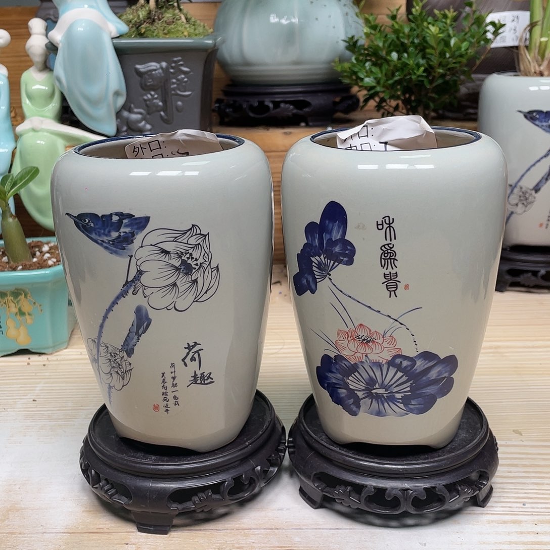 紫砂花盆陶瓷艺术花盆陶瓷