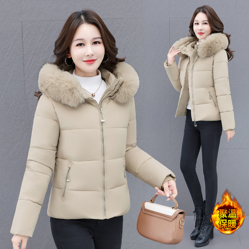 女棉服常规短款修身韩版女士韩版短款大码棉衣冬季加厚外套宽松