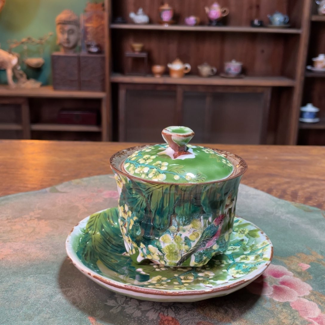 柴烧纯手工手绘陶瓷