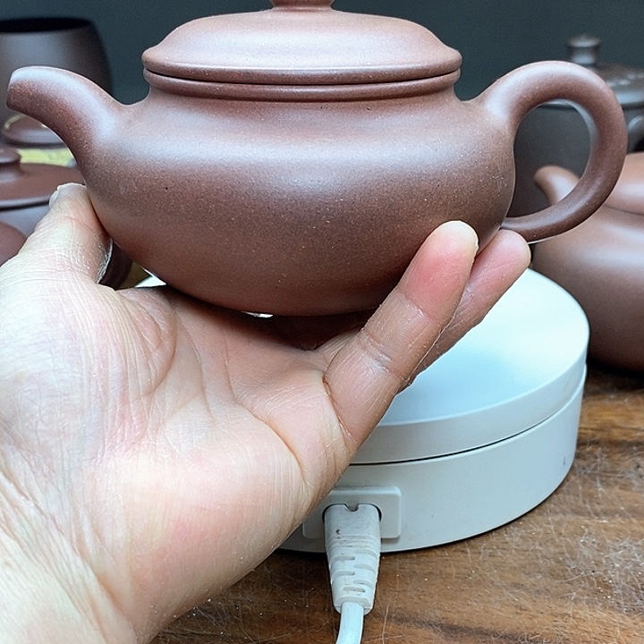 紫砂茶壶天青紫泥仿古260cc