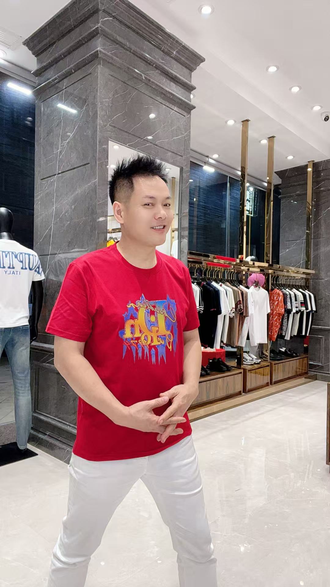 606夏季新款男士欧货时尚双丝光棉短袖