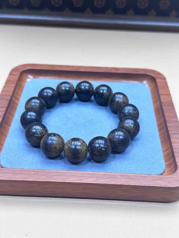 高油高密文玩沉香木质手串G30