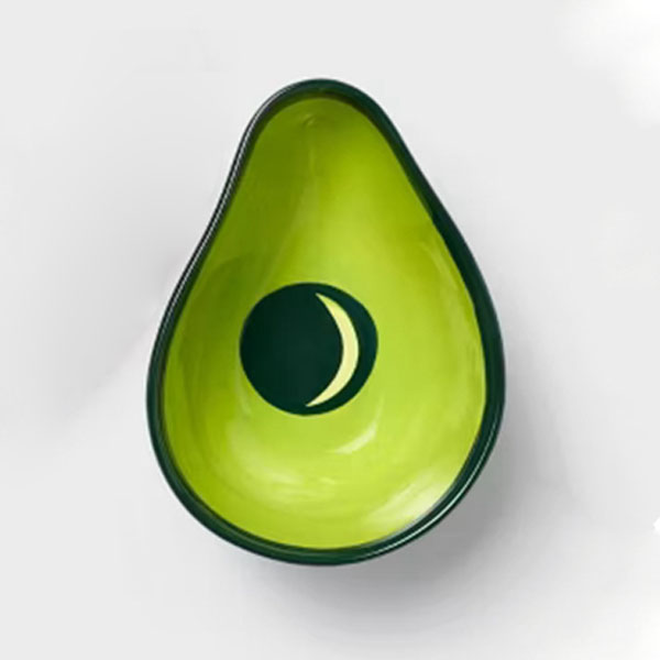 【LL家】15*5.5 手绘牛油果小碗 家用陶瓷沙拉碗 手工早餐碗 水果碗