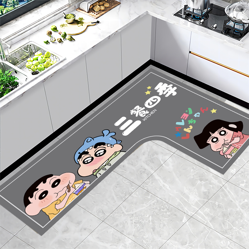 硅藻泥L型厨房地垫吸水吸油速干耐脏玄关浴室用