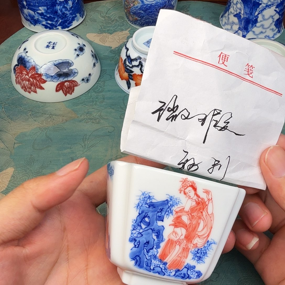 忘***泪现代景德镇全手工全手绘陶瓷