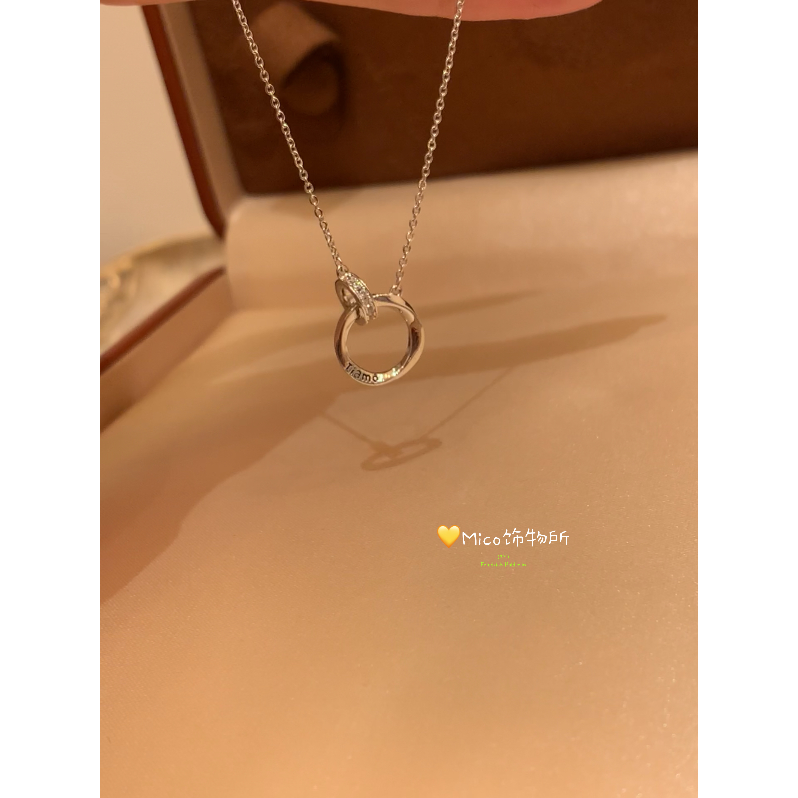 铜合金项链 莫比乌斯项链女小众设计感insM182