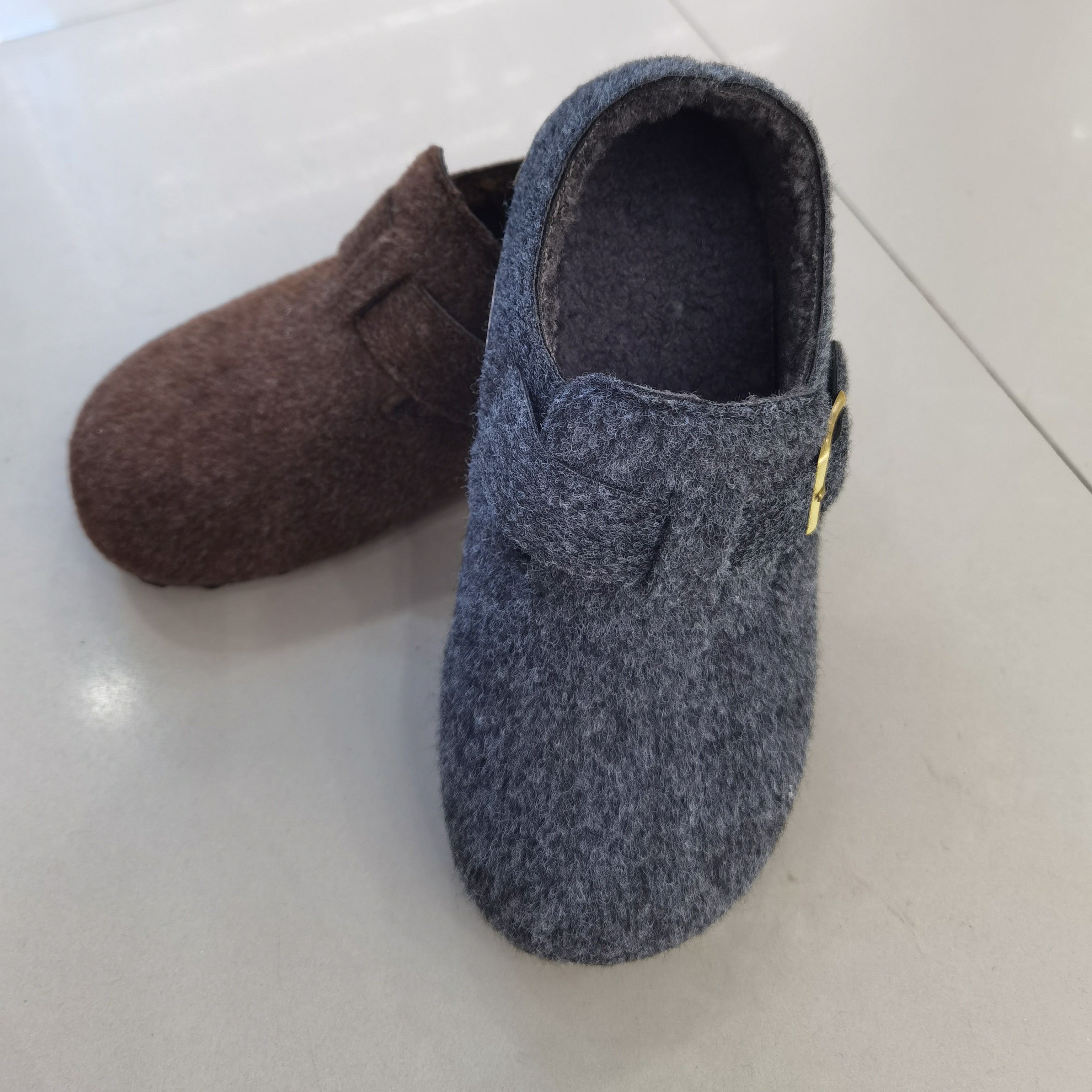 新款勃肯鞋女冬季加绒保暖灰色卡其色一脚蹬休闲百搭棉鞋