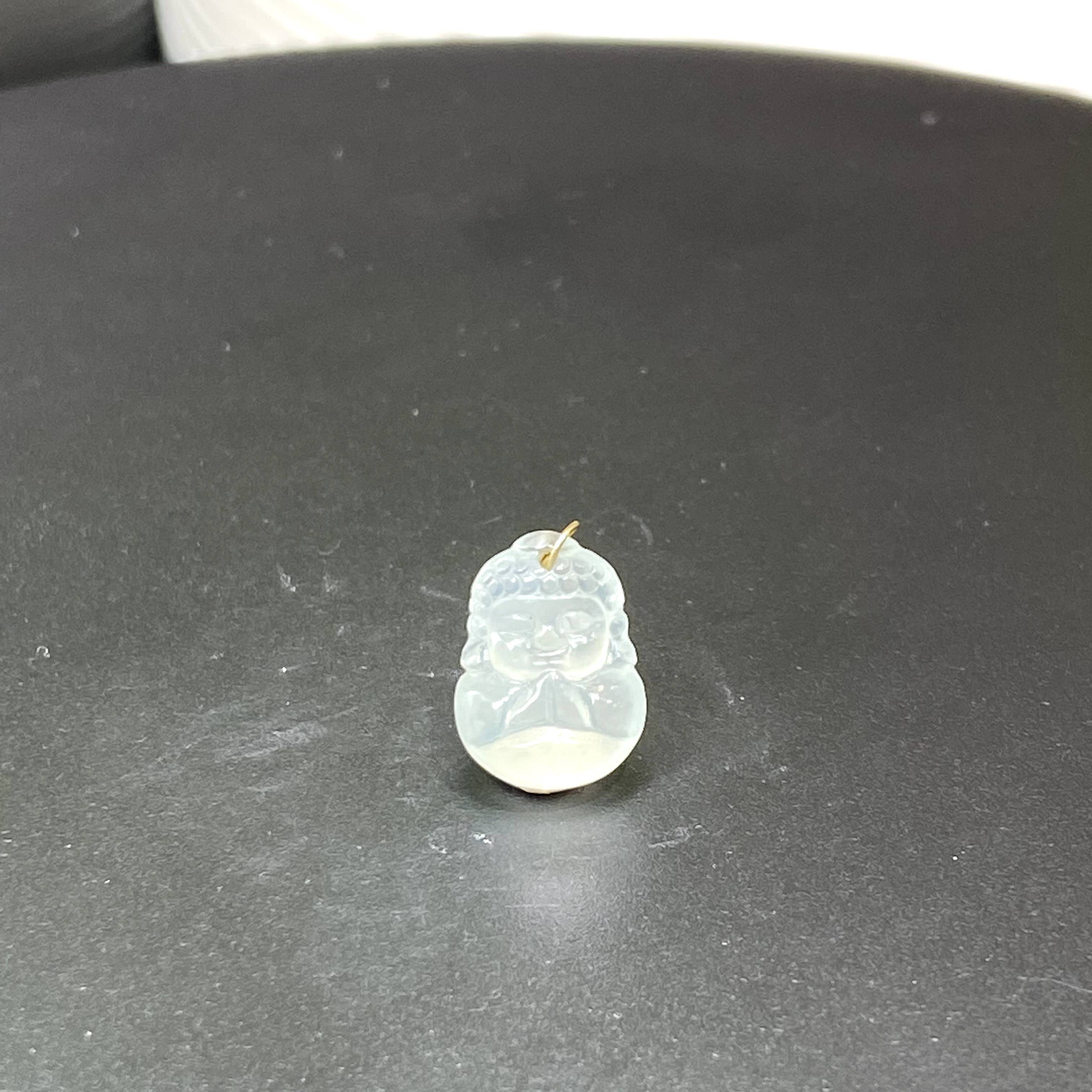 RX1天然缅甸A货翡翠金镶宝宝佛/095614/北京中保拍卖