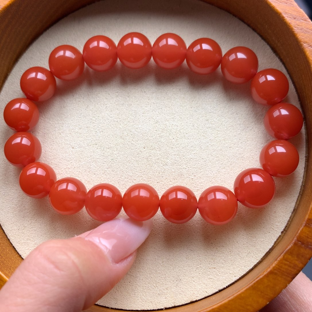 南红玛瑙未镶嵌保山天然原矿南红10mm+手串