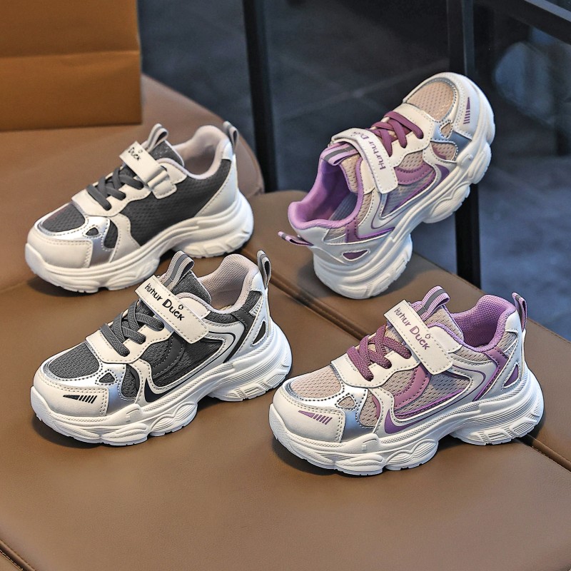 实心儿童运动鞋2025年春季新款儿童跑步鞋男孩软底防滑轻便老爹鞋