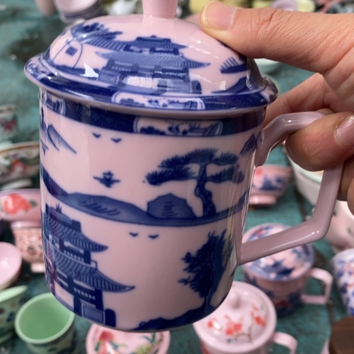 摆件陶红稀土梧桐直筒办公杯