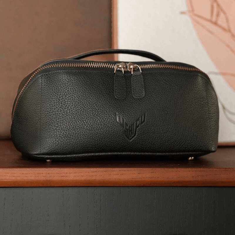 男士手提包洗漱包女士化妆包多隔层大容量牛皮包包手拎包手拿包