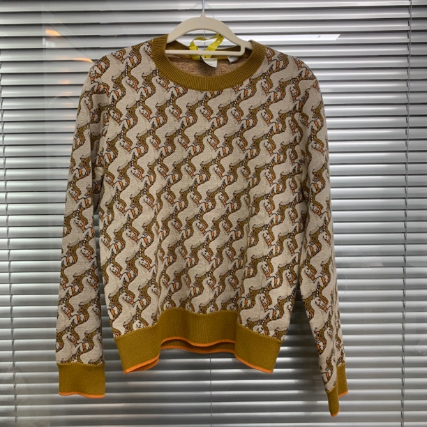 99新 BURBERRY/博柏利 印花针织衫/M码/F00589