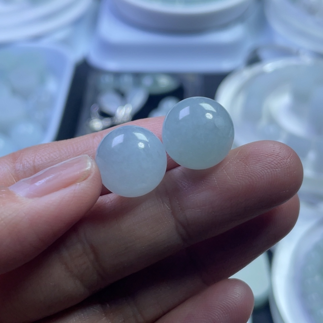 定制翡翠未镶嵌裸石定制卡13圆珠