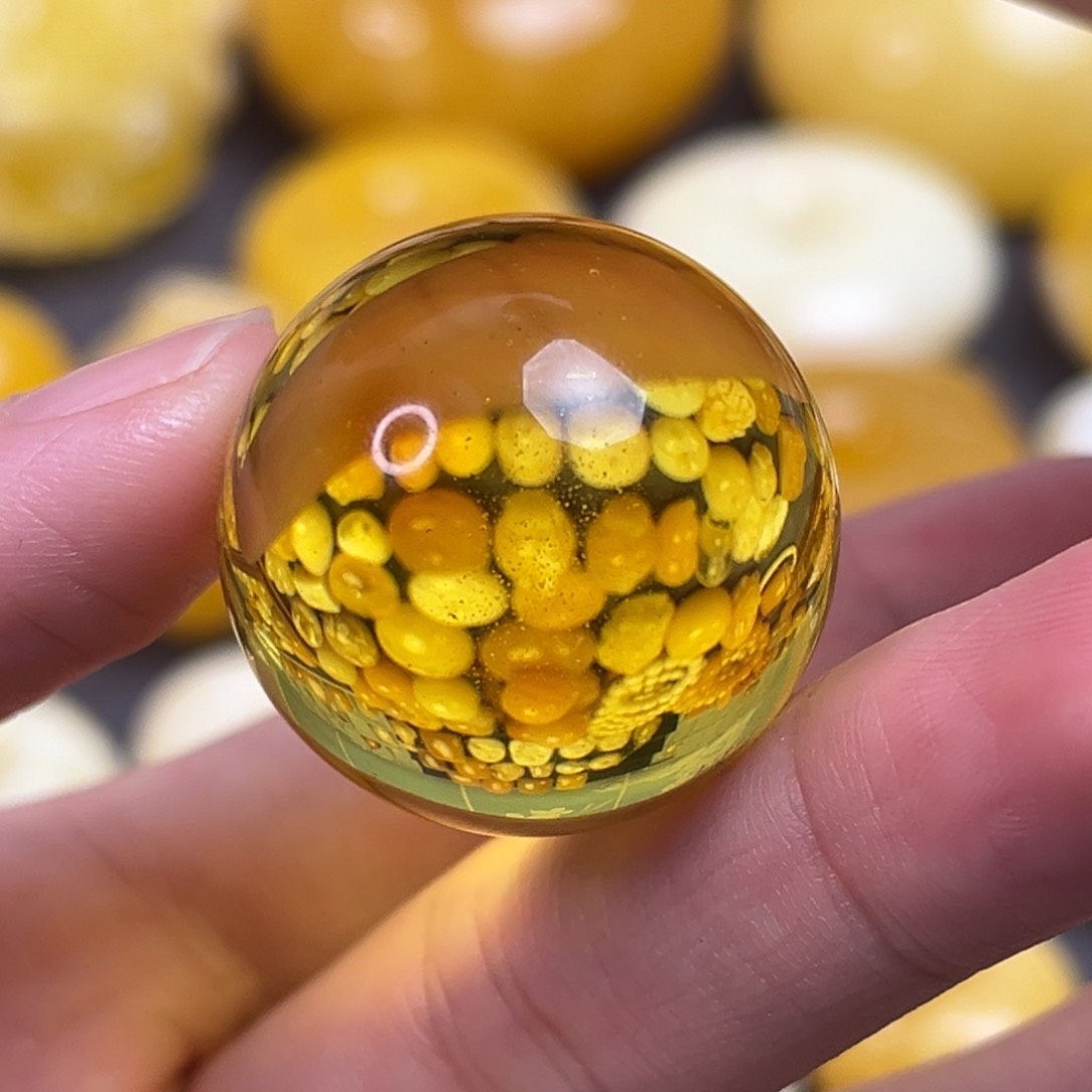 琥珀裸石未镶嵌26m金珀单珠