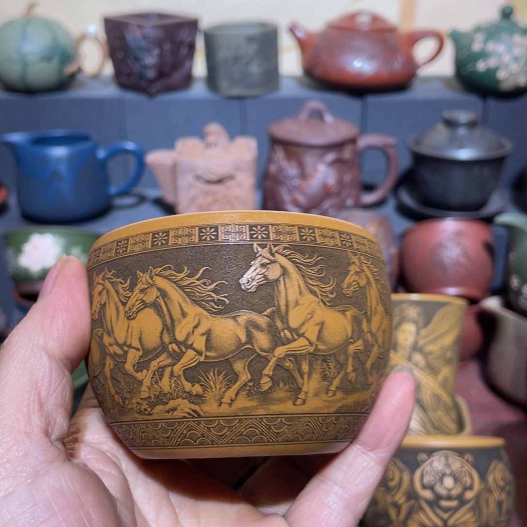 原矿紫砂手工主人杯