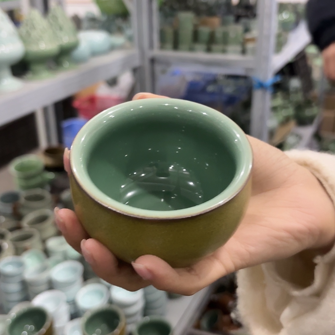 龙泉云间青瓷小米茶器