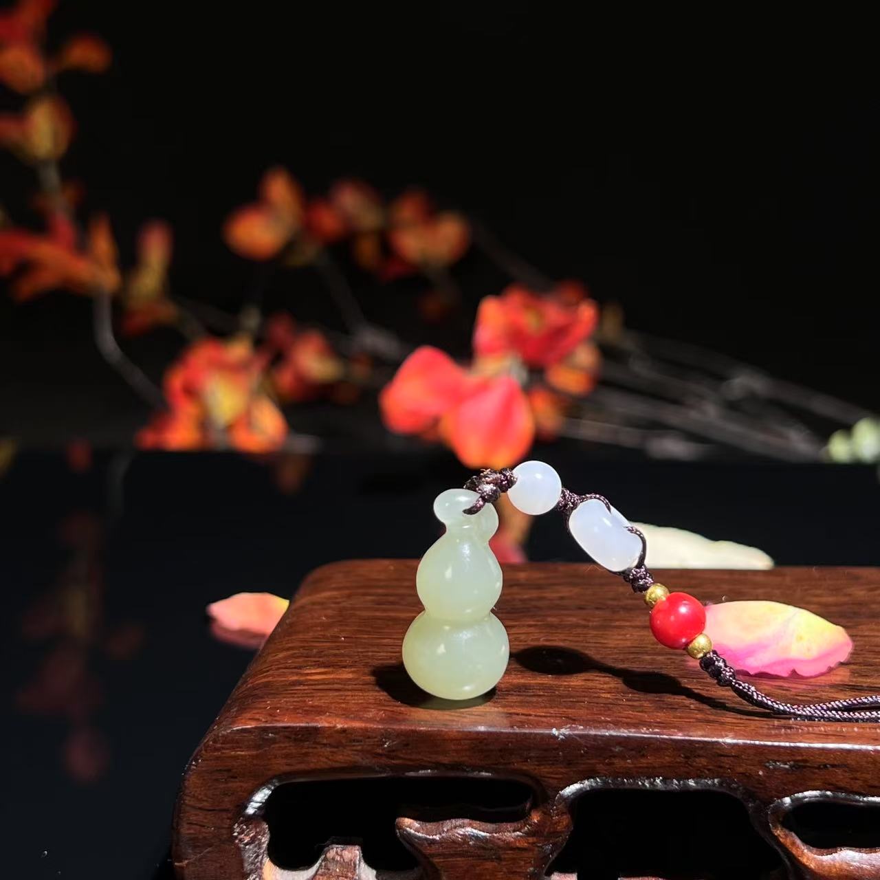 【抢福禄！】新疆和田玉湖水绿小葫芦吊坠手机挂