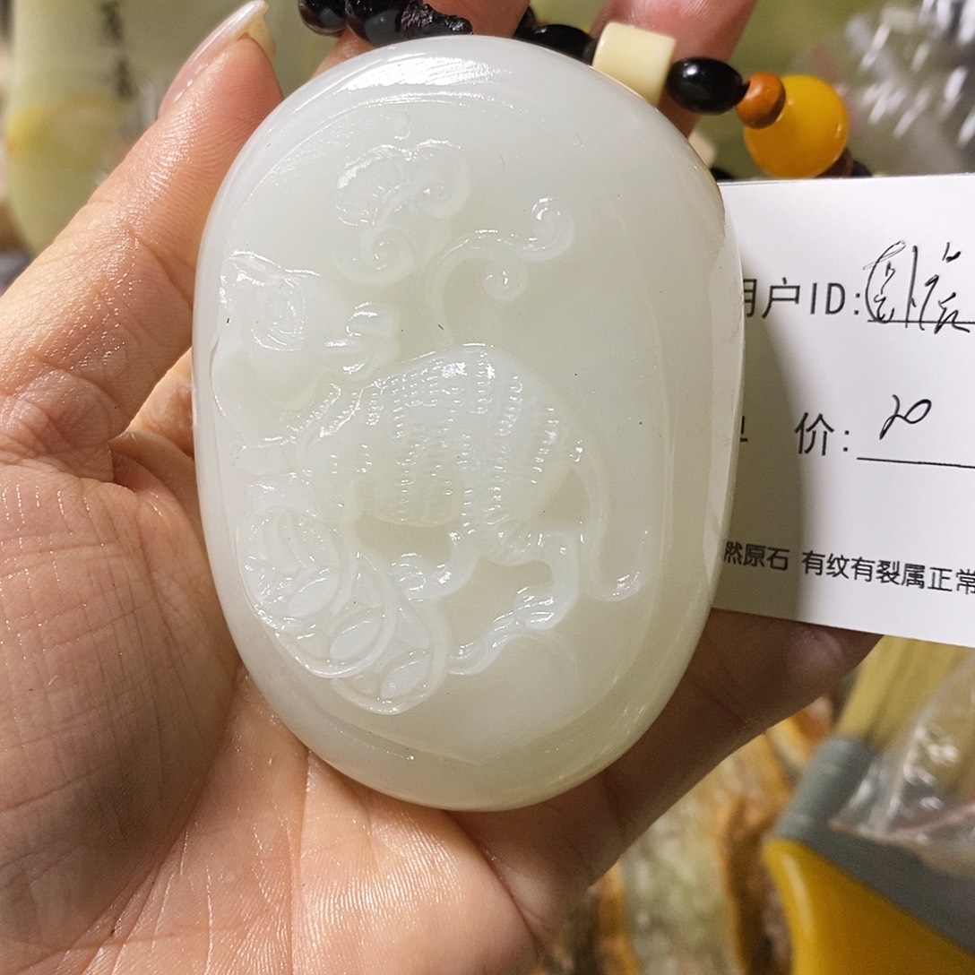 石材卧**龙古青石手把件