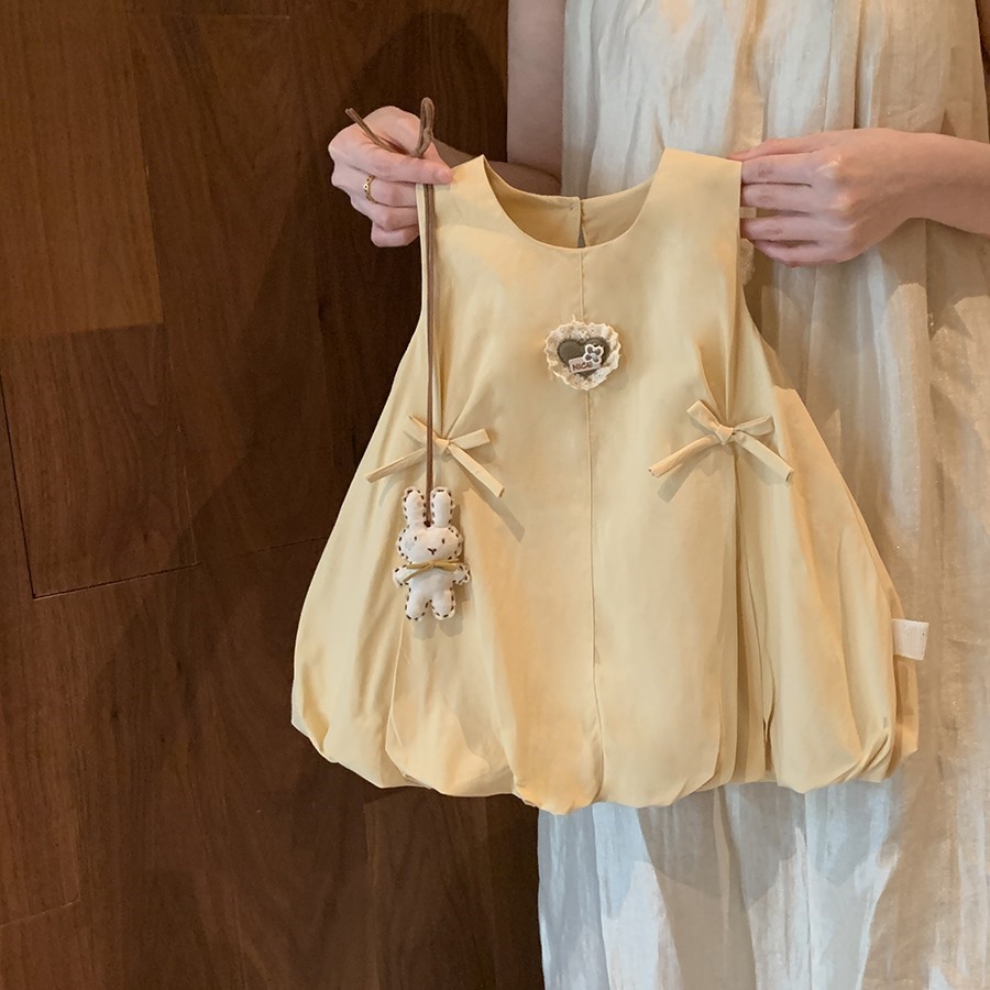 2025夏季新款女童花苞连衣裙甜美小童女宝宝背心裙周岁夏天裙子潮