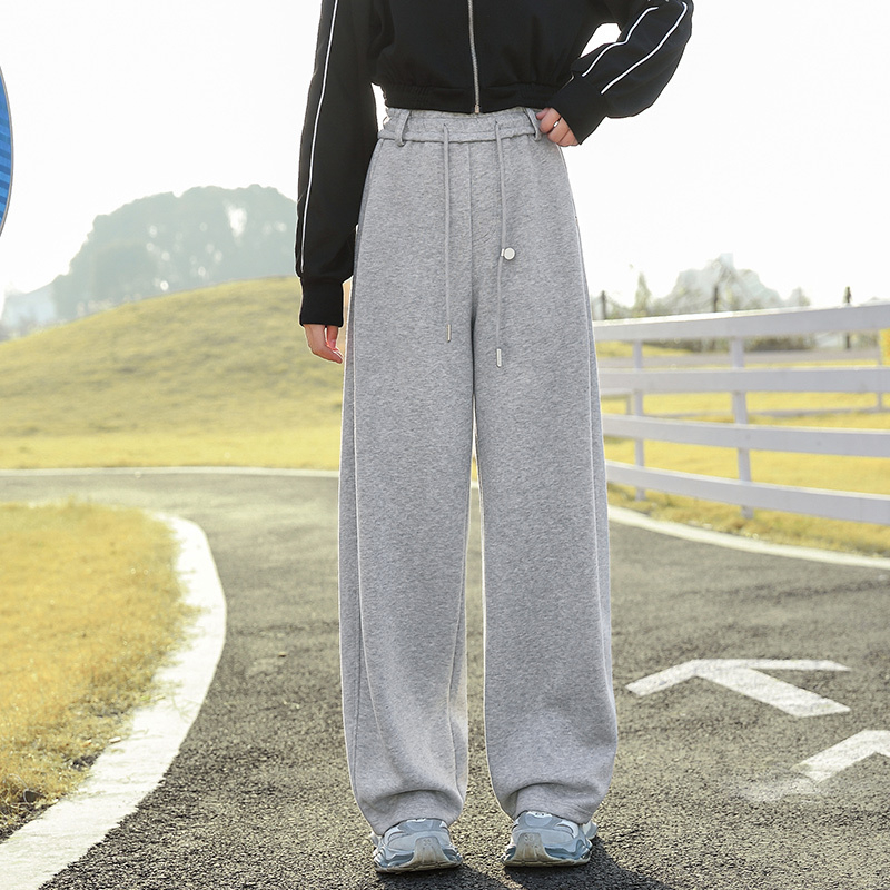 女童裤子春秋新款卫裤2025年新款中大童女孩直筒阔腿休闲裤25065