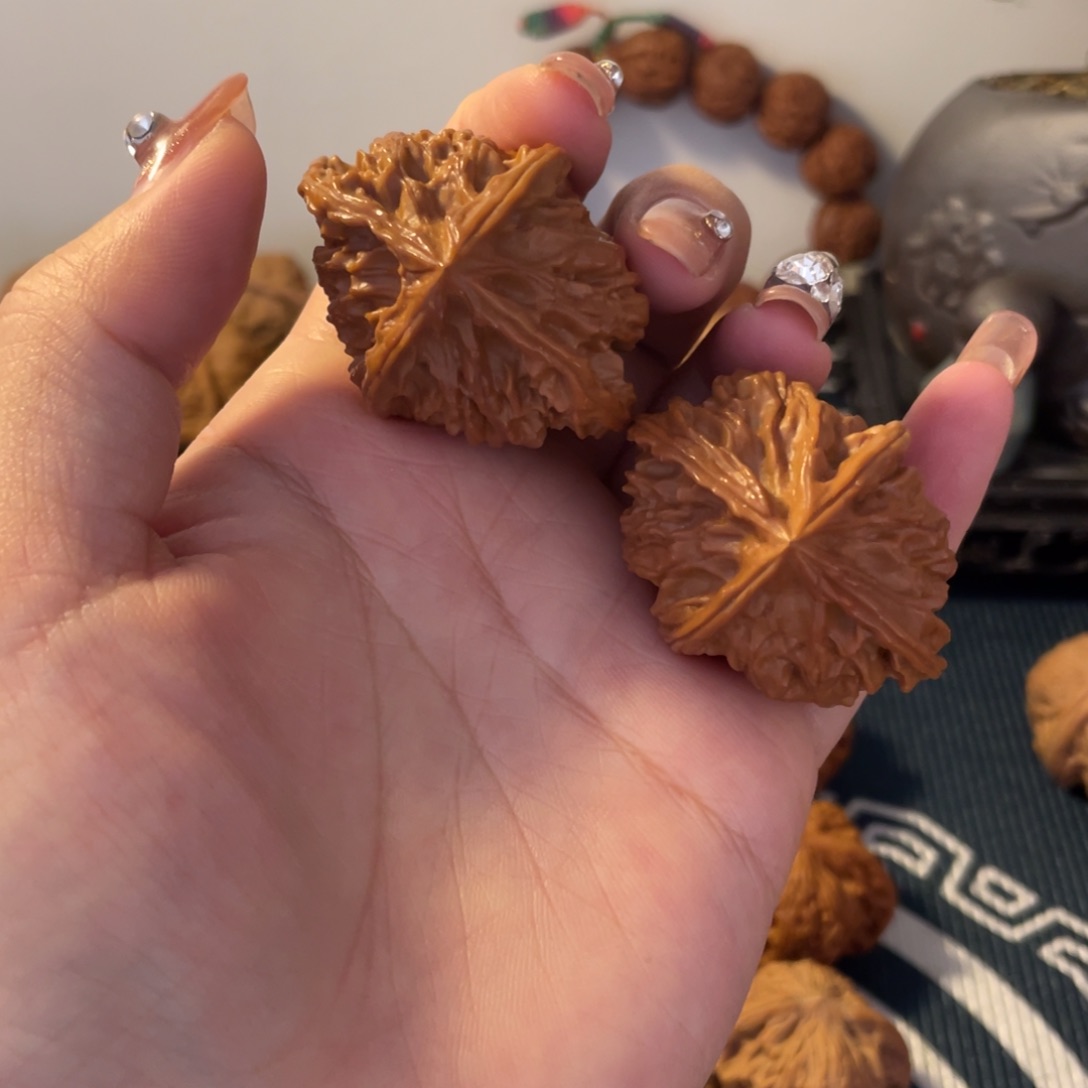 文玩核桃吊坠小众四棱43.5/35