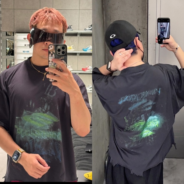 自主标 康丽印花涂鸦限定男女同款短袖T恤