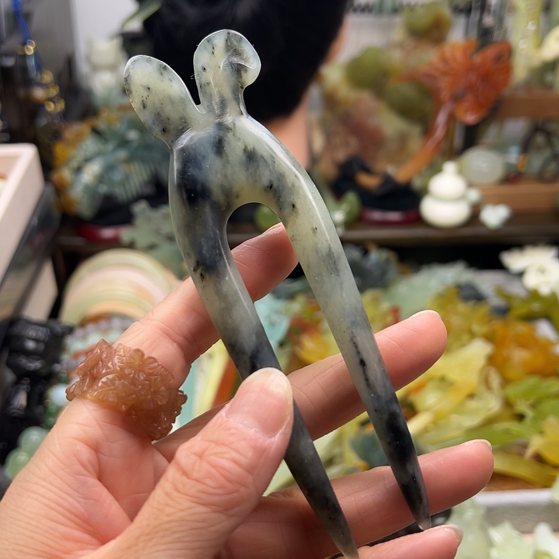 蛇纹石玉发箍未镶嵌