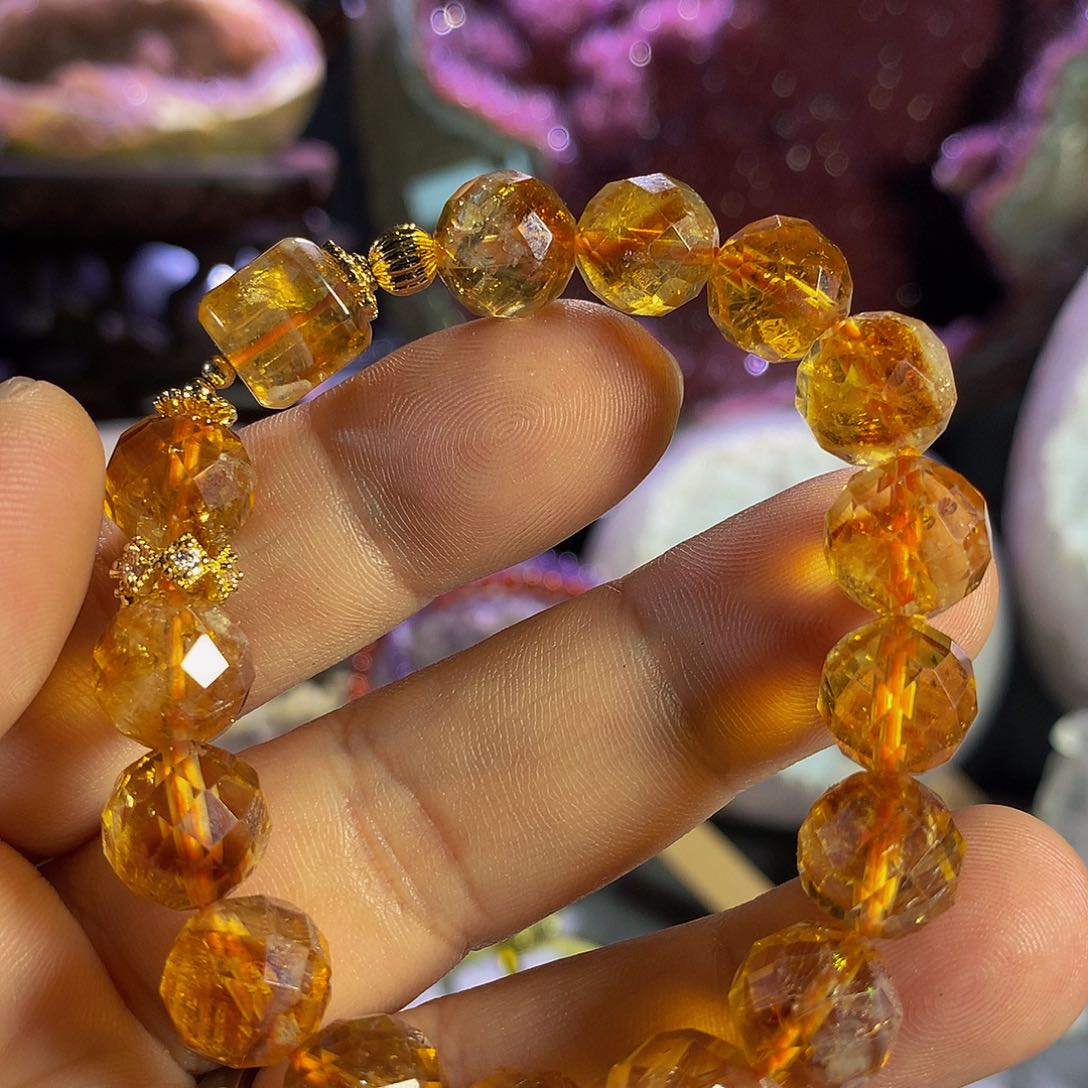 水晶手链未镶嵌黄水晶手链