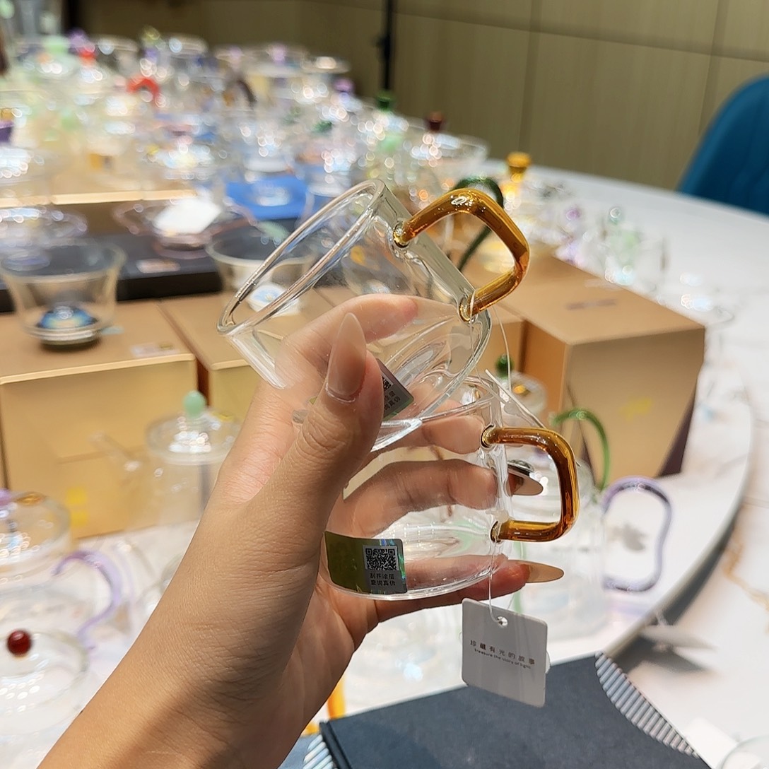 禾器琥珀色清禾主人杯一对