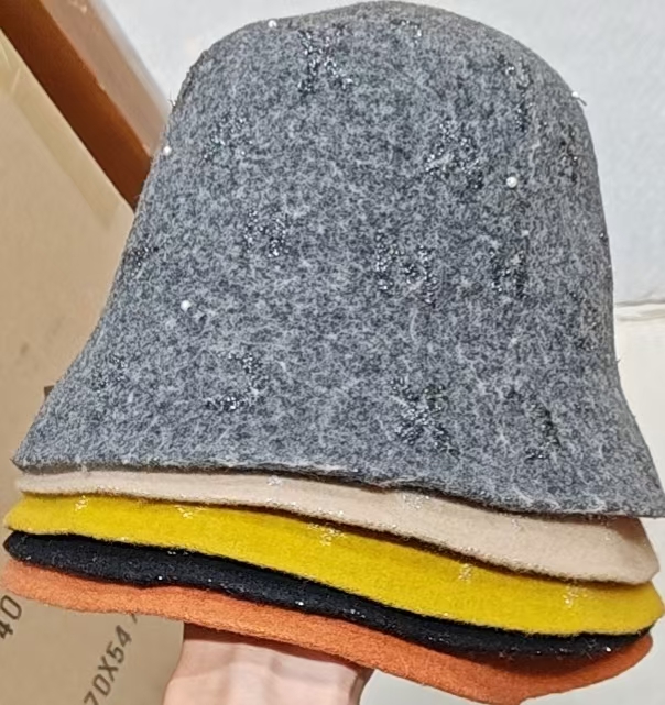 A432#字母亮丝珠珠盆帽