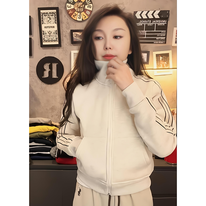 时尚洋气加绒厚款卫衣女秋冬新款宽松韩版修身显瘦百搭外穿上衣