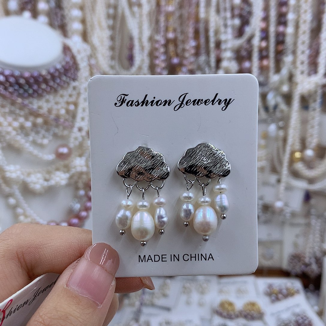 项链银S925镀金镶嵌淡水珍珠