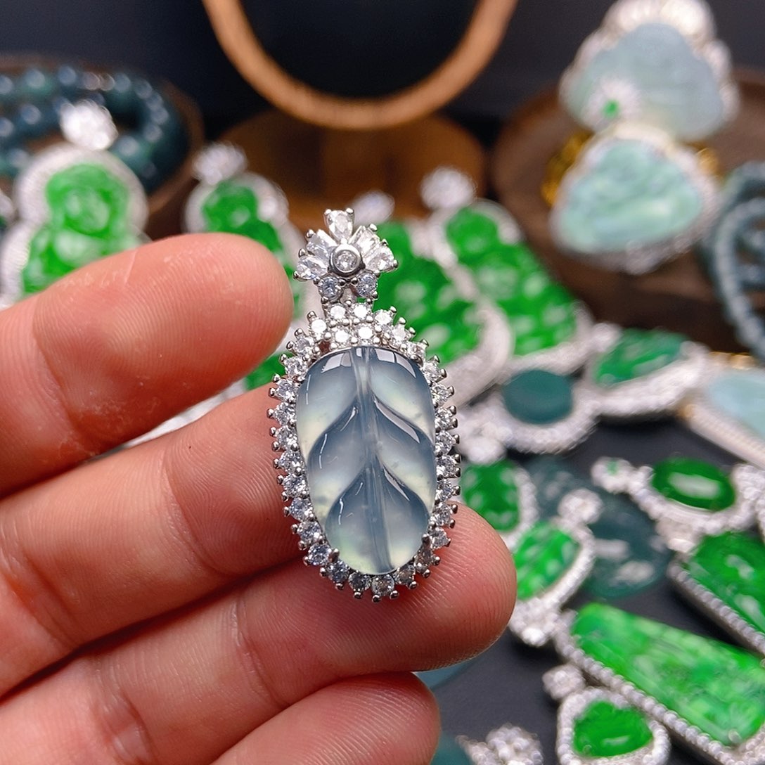 翡翠吊坠(不含链)未镶嵌855吊坠